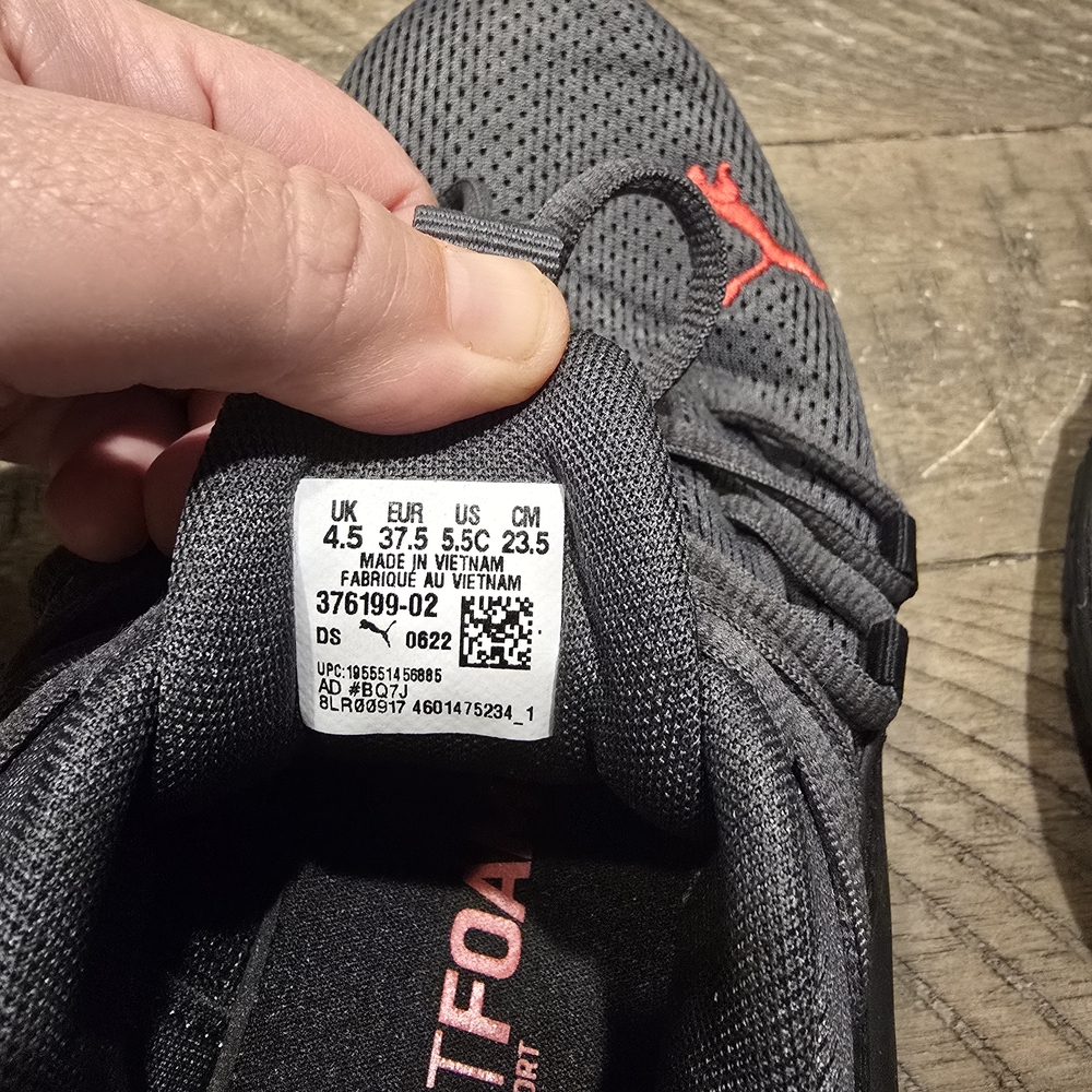 Puma Charcoal and Crimson Athletic Shoes